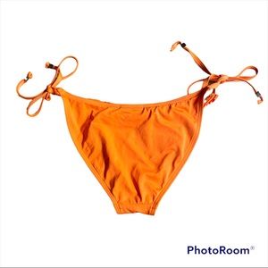 COPY - Letarte Bright Orange Tie Side Bikini Bottom